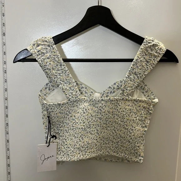 Japna Corset Bodice Ditsy Floral Printed Top - Picture 2 of 4